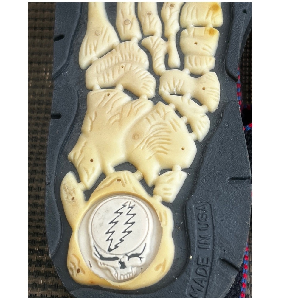 Grateful Dead Dead Tread Leather Sandals Mens 7 Womens 9 Festival Y2K Hippie VTG - Picture 14 of 16
